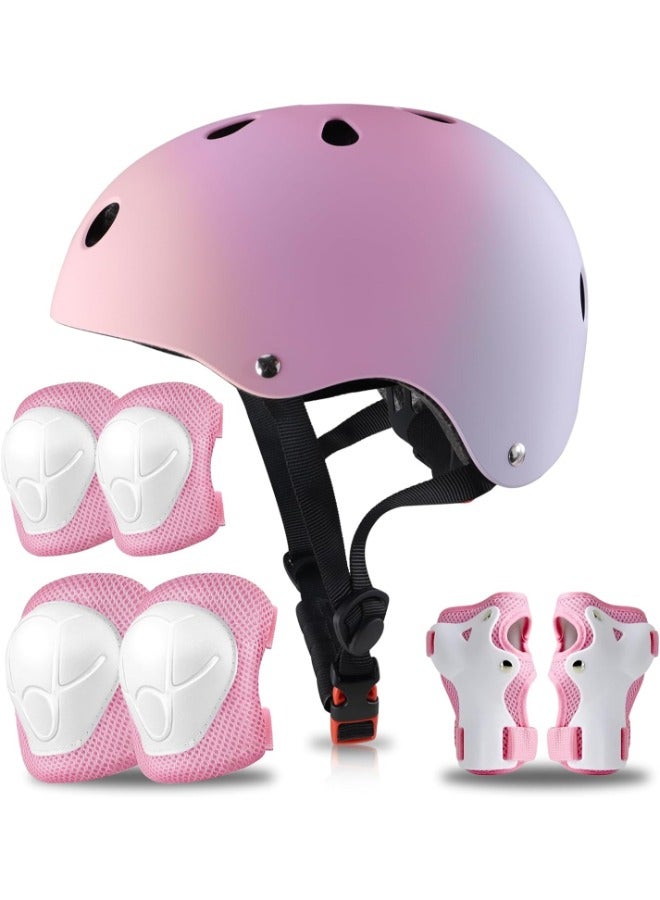 7in1 Kids Bike Helmet Set | Adjustable Safety Gear for Cycling, Skating, Skateboarding | Premium Protection for Boys and Girls | Breathable, Easy-Clean, Strong Impact