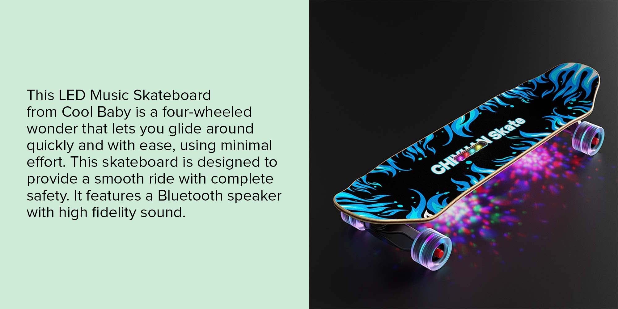 LED Music Skateboard