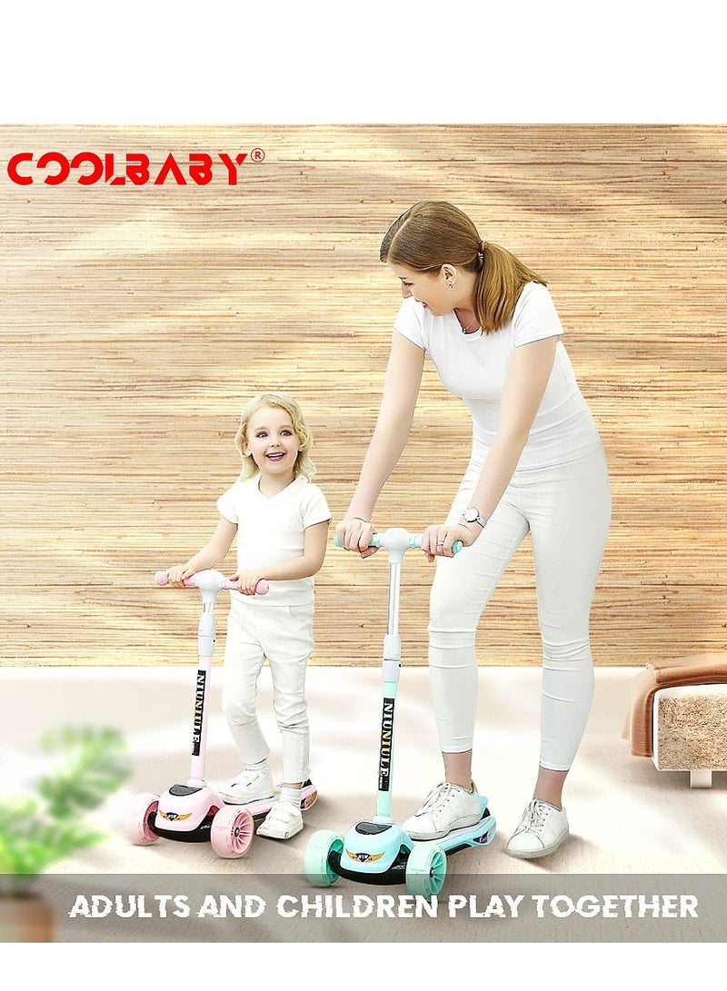 Music and Light Adjustable Handle kids Scooter