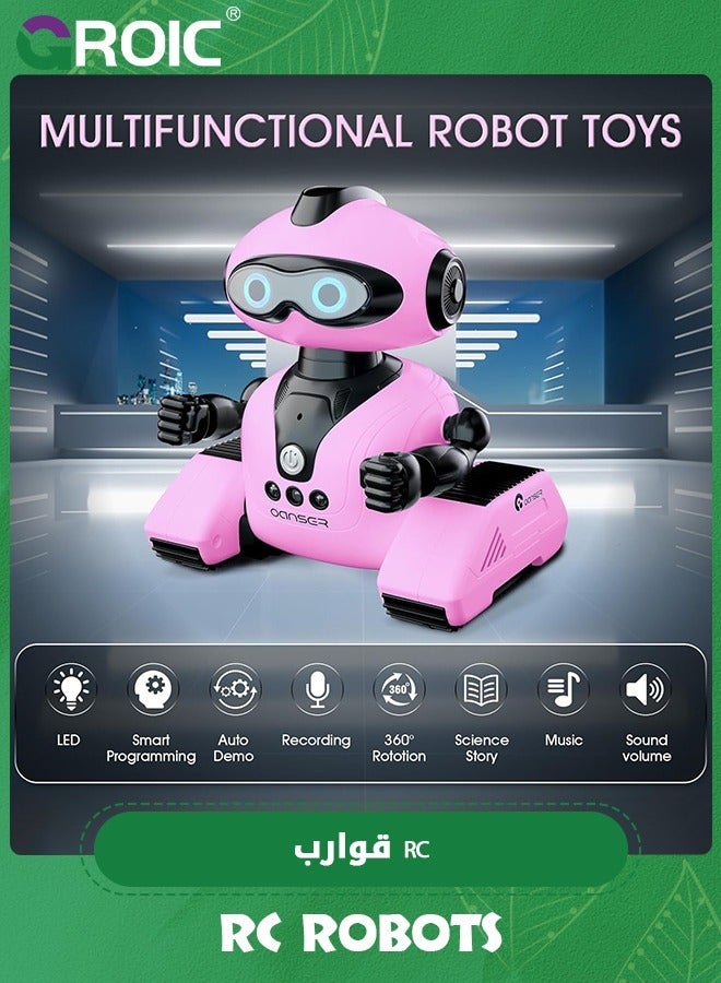 Robots Toys for Kids, 2.4Ghz Remote Control Robot Toys with Music and LED Eyes for Boys/Girls, RC Toys,Intelligent R22 Remote Control Electric Robot