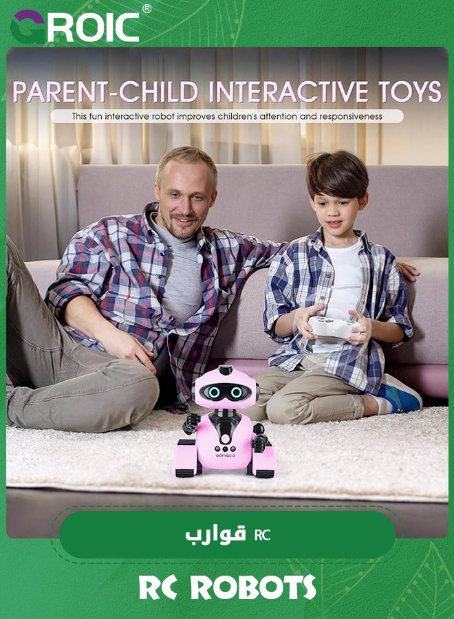 Robots Toys for Kids, 2.4Ghz Remote Control Robot Toys with Music and LED Eyes for Boys/Girls, RC Toys,Intelligent R22 Remote Control Electric Robot