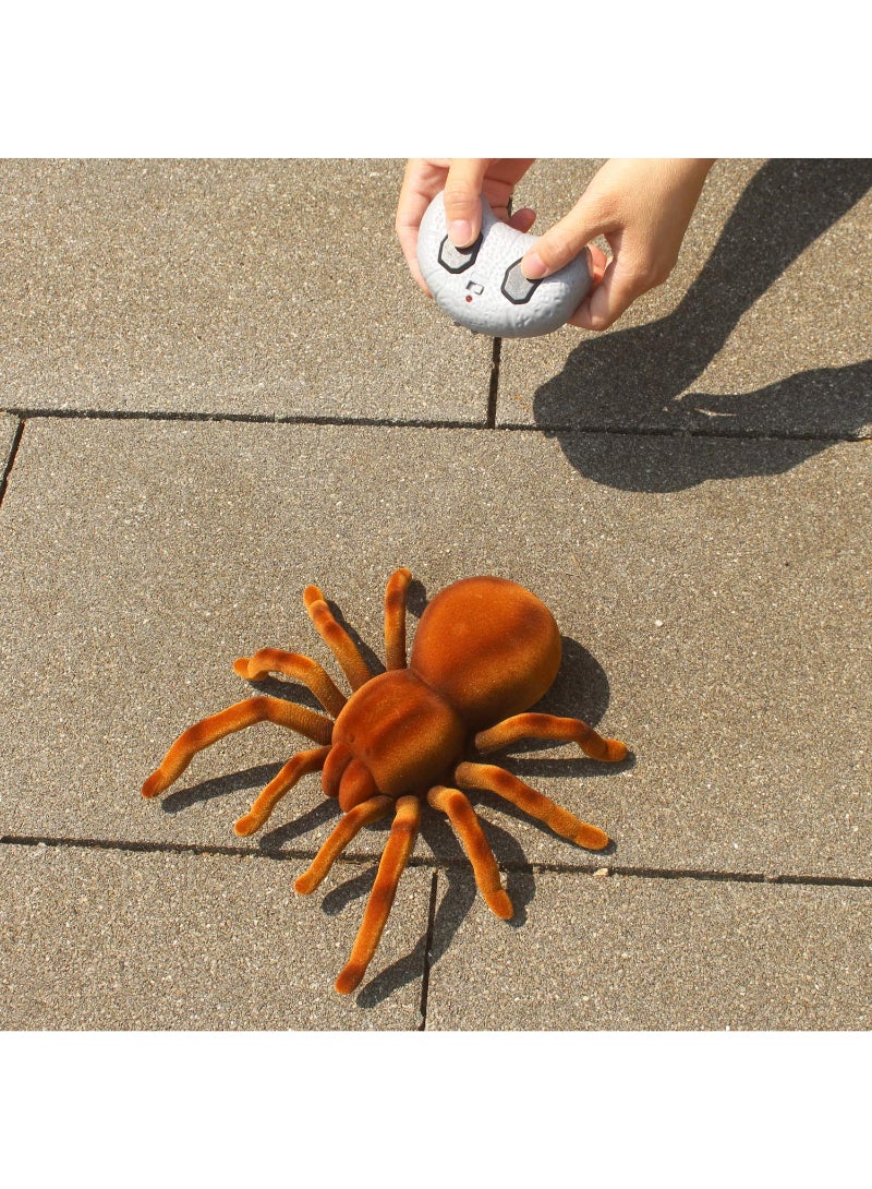 Spider Remote Control Animal Large Size Realistic Tarantula Toys Vehicle Car Electric Kids Brown