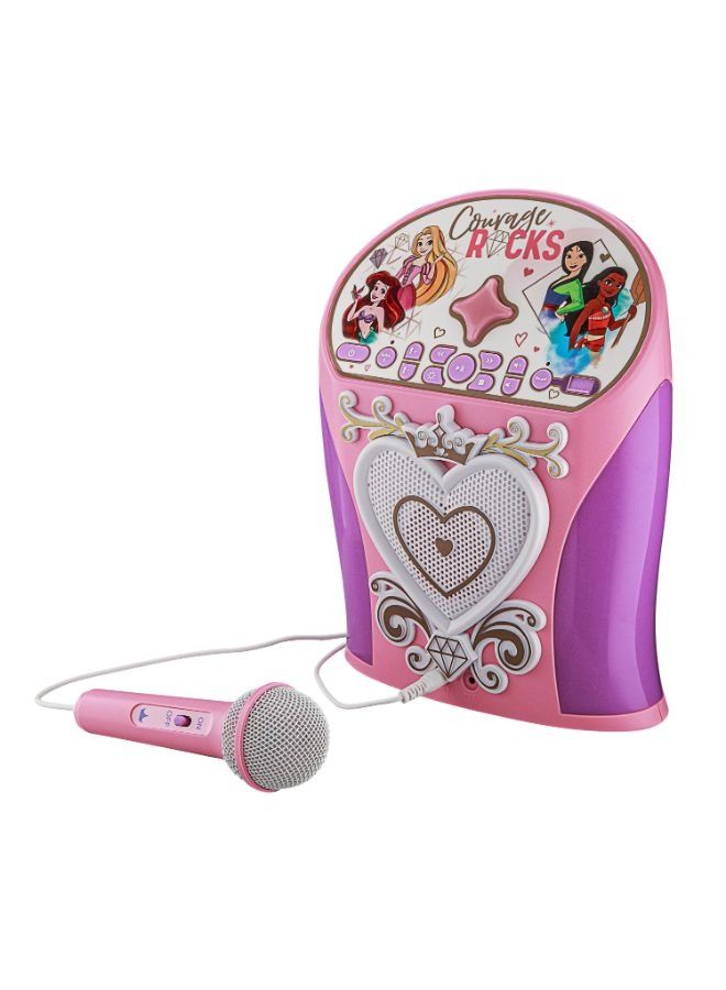 KIDdesigns Disney Princess Bluetooth Karaoke Machine w/ Microphone for Kids - Multicolour