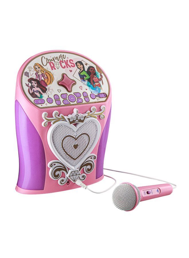 KIDdesigns Disney Princess Bluetooth Karaoke Machine w/ Microphone for Kids - Multicolour