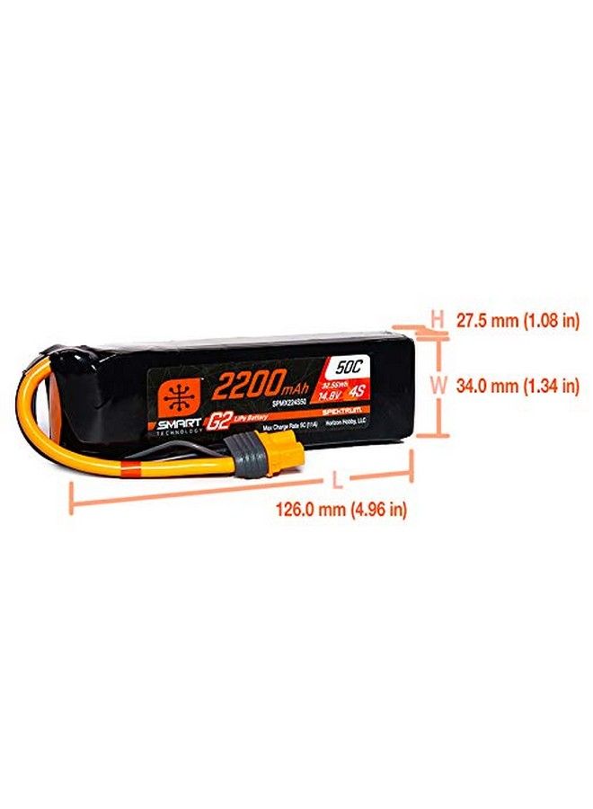 14.8V 2200Mah 4S 50C Smart Lipo G2: Ic3 Spmx224S50