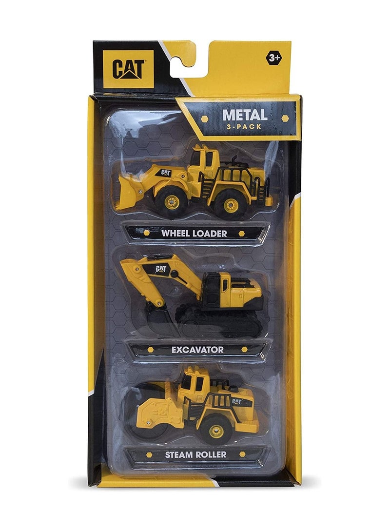 Die Cast Metal Wheel Loader/Steam Roller/Excavator 4inch