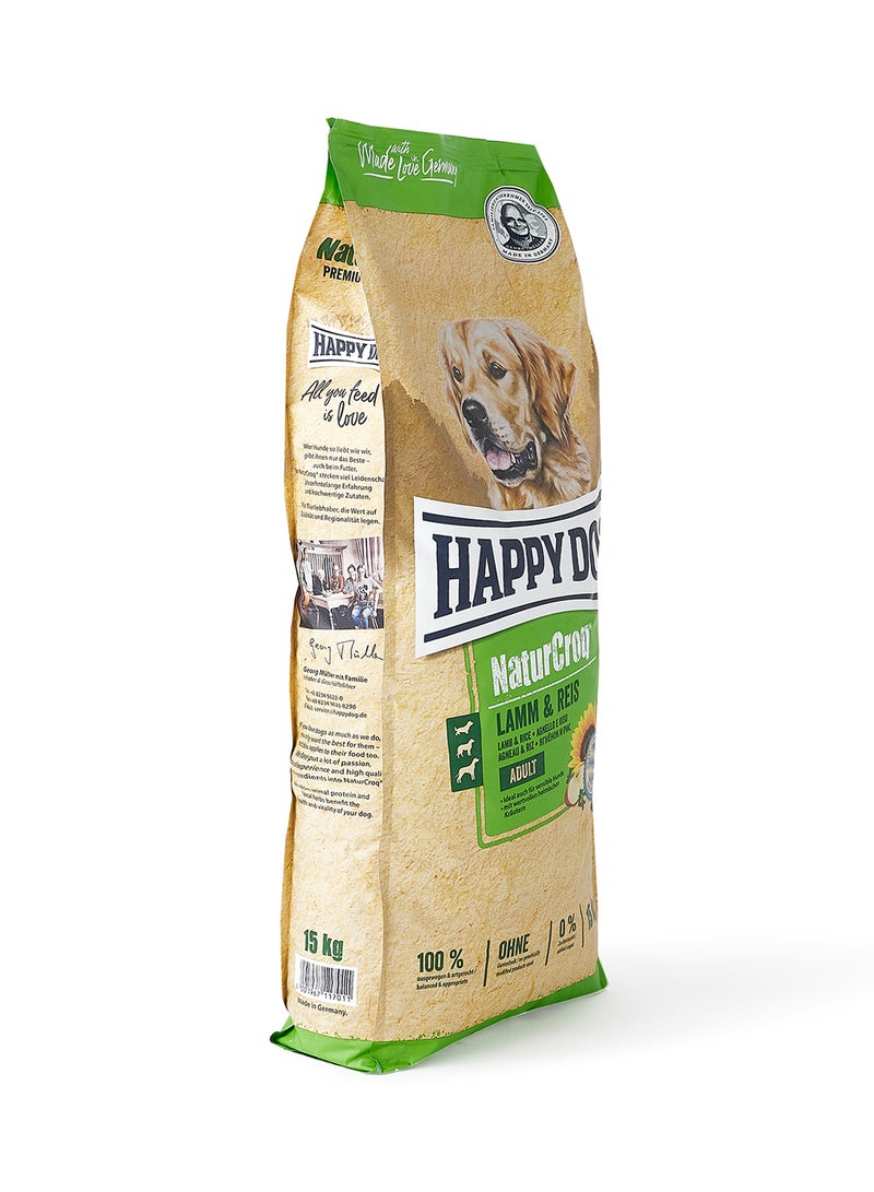 Happy Dog Naturcroq Lamb And Rice Dog Dry Food 15kg