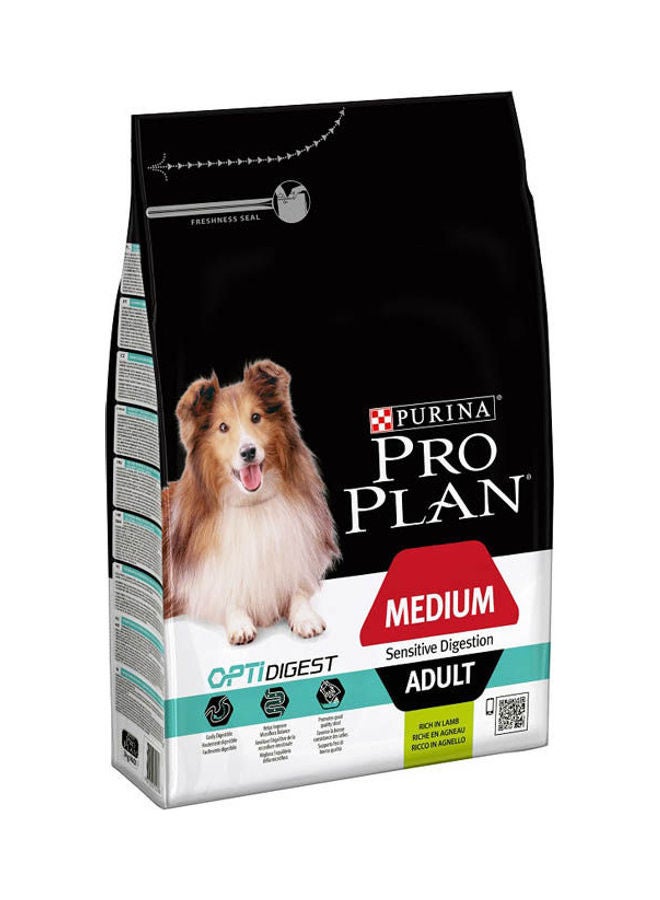 Pro Plan Medium Adult Dog Sensitive Digestion Opti Digest Rich In Lamb Blue 3kg