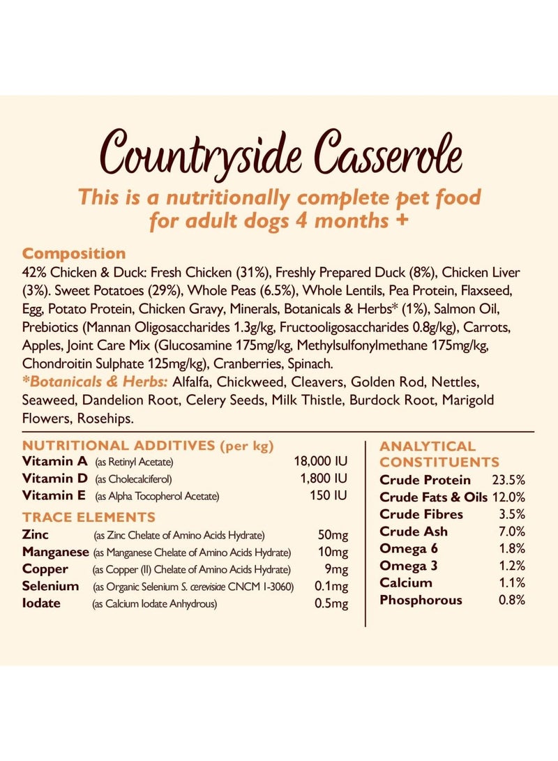 Countryside Casserole With Chicken, Duck and Sweet Potatoes Adult Dry Dog Food 2.5 kg