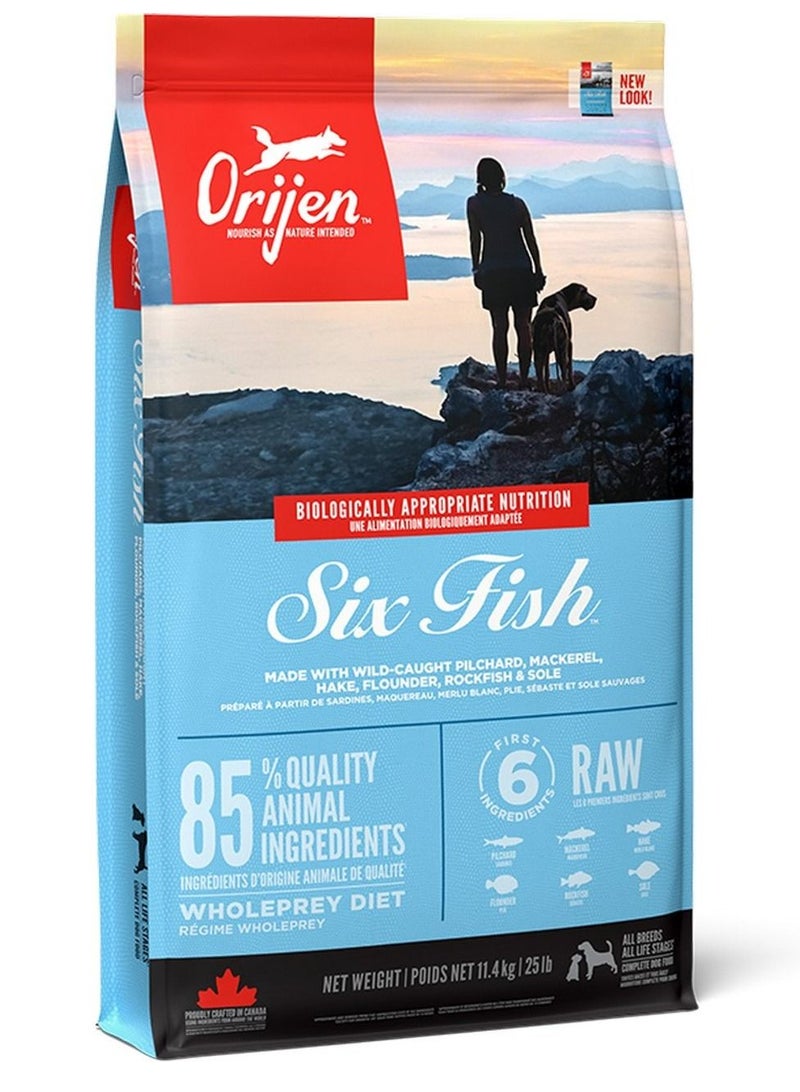 Six Fish Dog Dry Food 11.4 kg