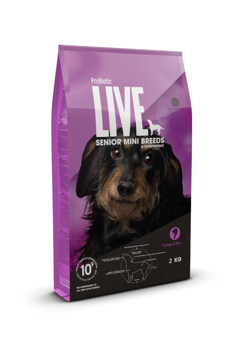 Dog Dry Food Adult Senior & Overweight Turkey and Rice