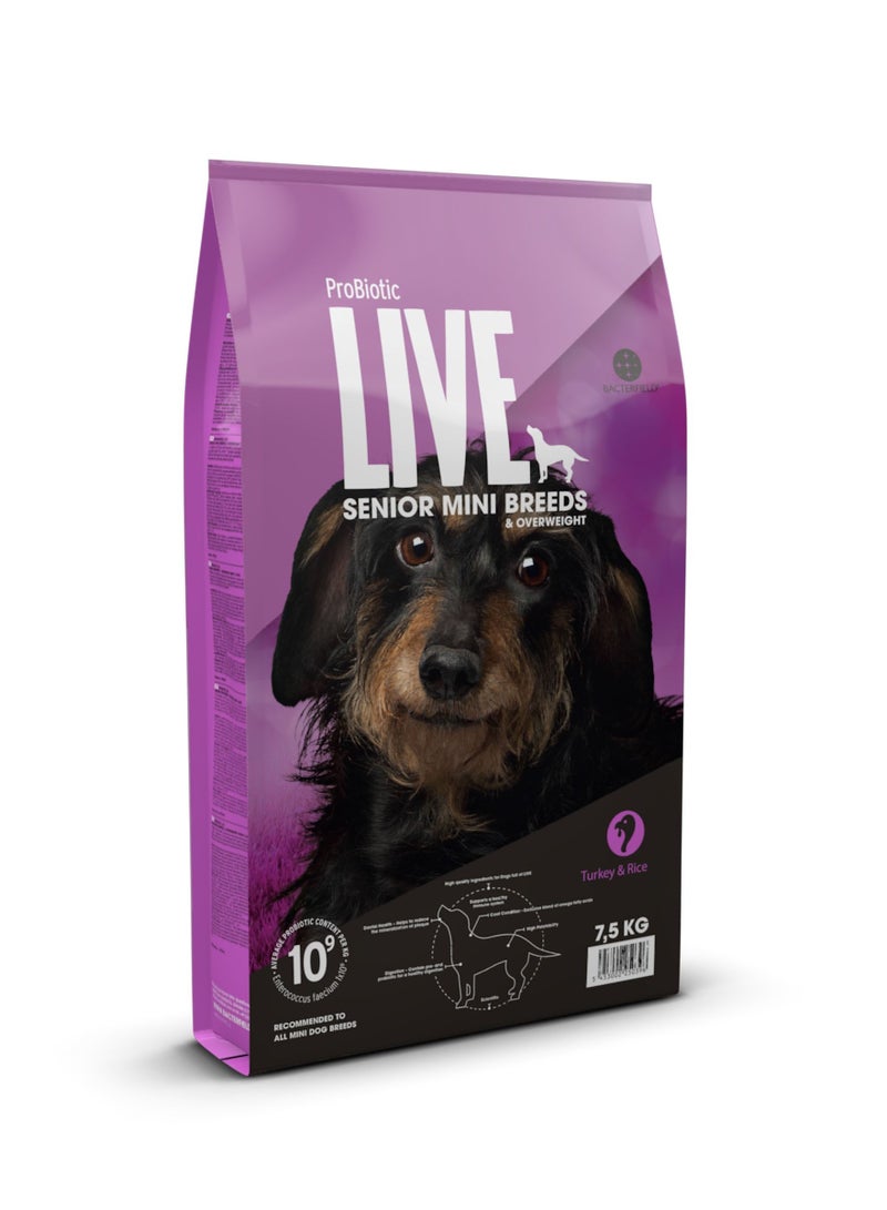 Dog dry food Adult Senior and Overweight Turkey and Rice