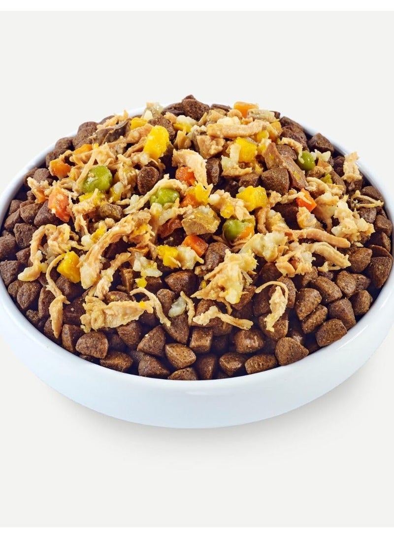 5Pc Taste Topper Broth Chicken With Beef Mix With Dry Food Dog Tin 156g