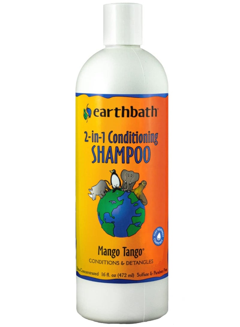 2-in-1 Conditioning Shampoo Mango Tango Conditions & Detangles Made in USA 472ml