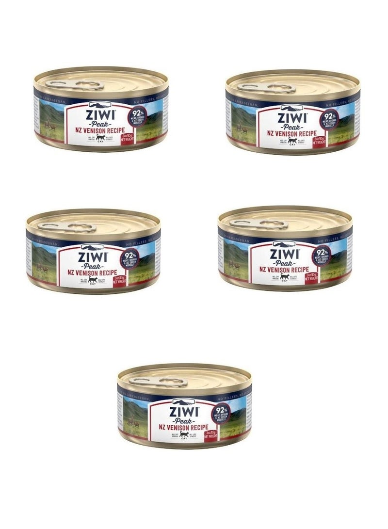 5 Piece Venison Recipe Canned Cat Wet Food 85g