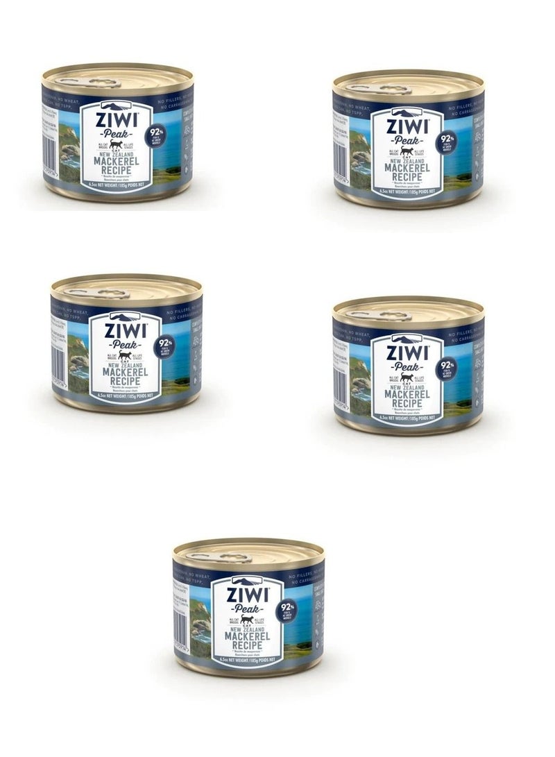 5 Piece Mackerel Recipe Canned Cat And Kitten Wet Food 185g