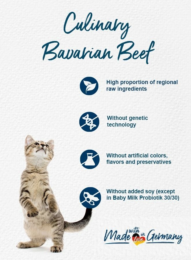 10 kg Culinary Bavarian Beef for Adult Cat and highly digestible cat food for sensitive cats