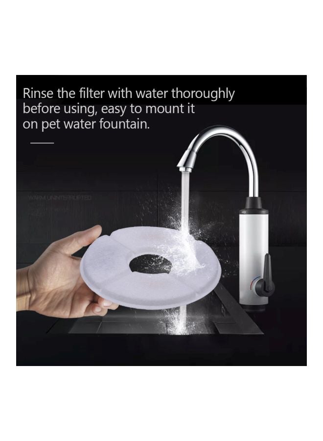 6-Piece Water Fountain Filter White