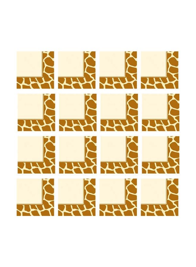 16-Piece Giraffe Printed Lunch Napkin Set 667224