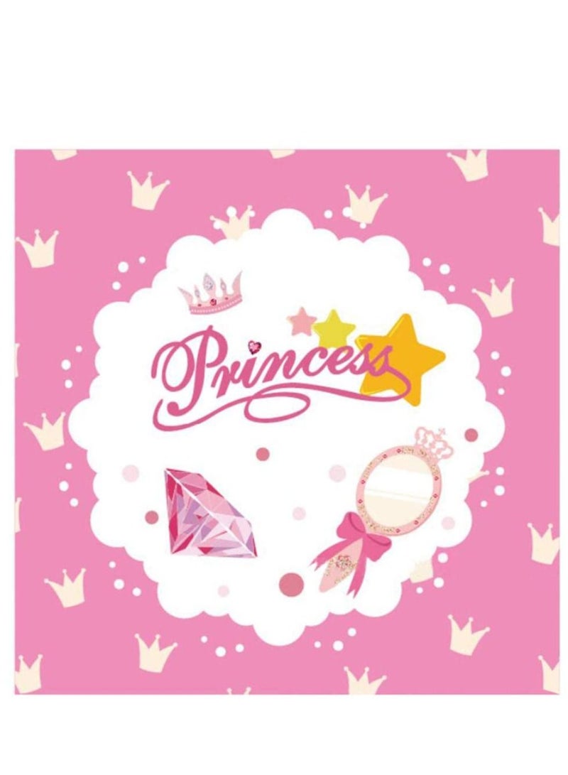Princess Party Supplies,Princess Birthday Decorations Set Includes Disposable Dinner Plates,Pumpkin Car Dessert Plates,Cups,Napkins, Serves 8 Guests (44PCS)