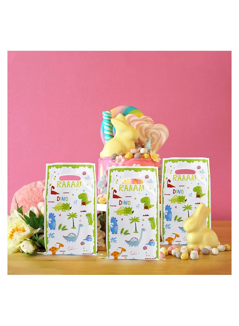 Dinosaur Party Bags for Kids 30 Pcs Birthday Gift Bags， Baby Shower Supplies Plastic Goodie Favors Decorations