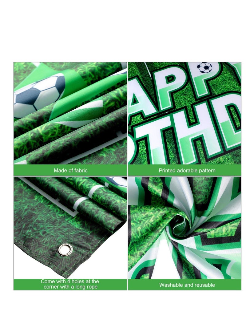 Football Party Decorations, Soccer Birthday Backdrop Field Photo Background for Theme Booth Props Boys Kids Cake Table 5.9 x 3.6 Feet