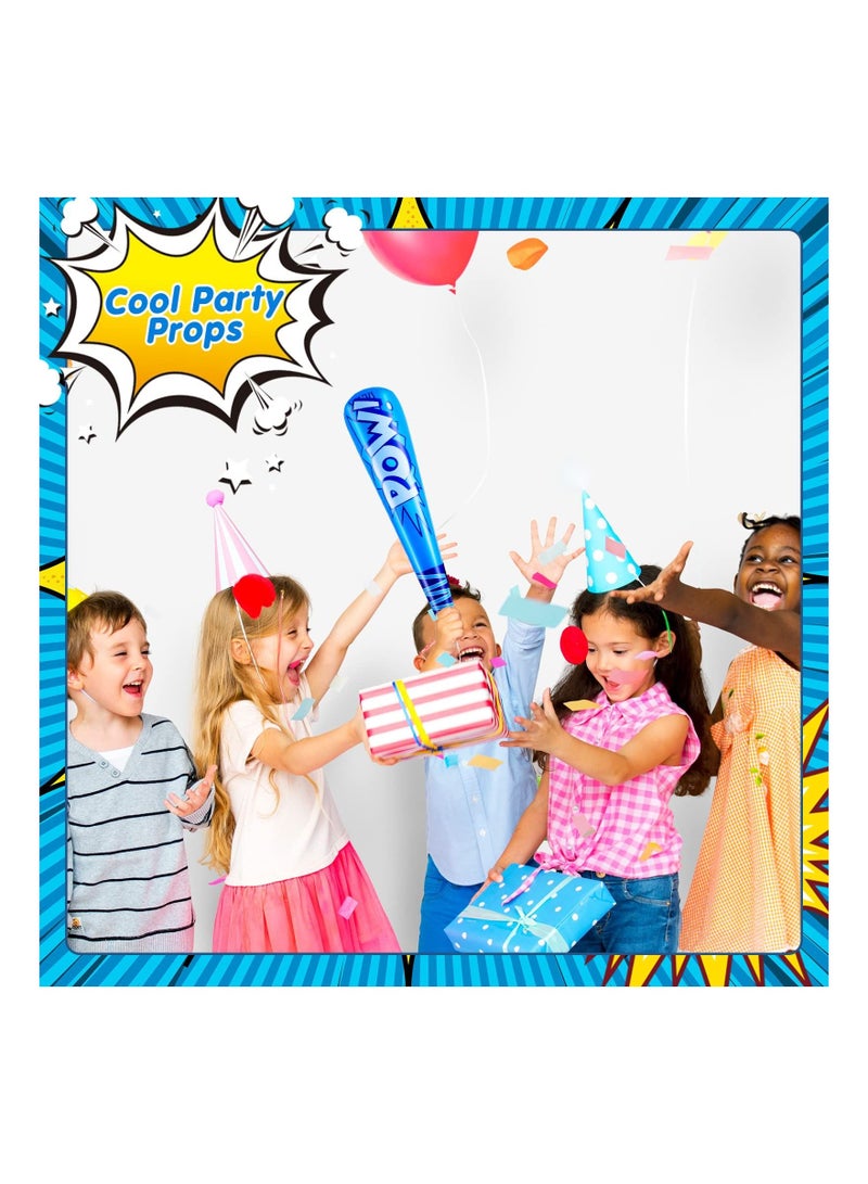 Inflatable Baseball Bats 12 Pieces Pow 20 Inch Toy Bat for Kids Party Decorations Favors Carnival Birthday