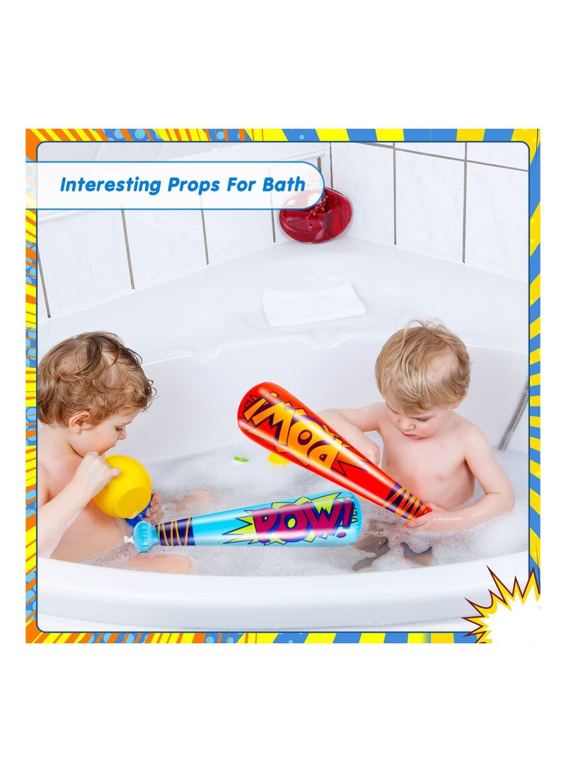 Inflatable Baseball Bats 12 Pieces Pow 20 Inch Toy Bat for Kids Party Decorations Favors Carnival Birthday
