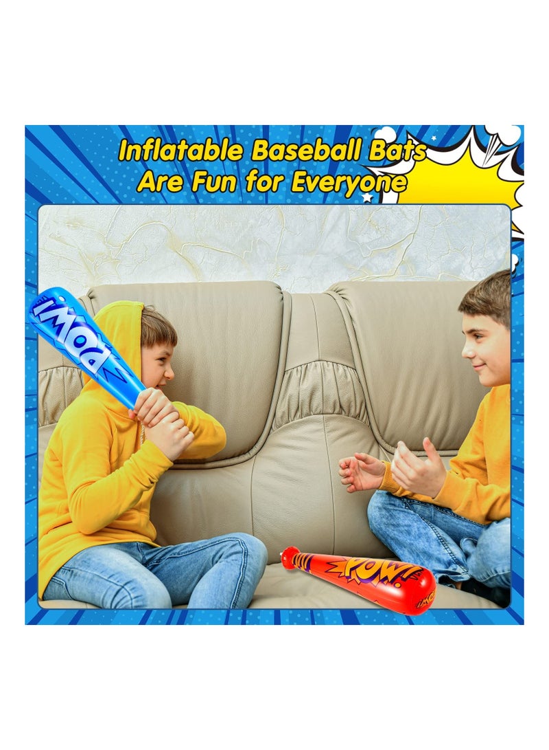 Inflatable Baseball Bats 12 Pieces Pow 20 Inch Toy Bat for Kids Party Decorations Favors Carnival Birthday