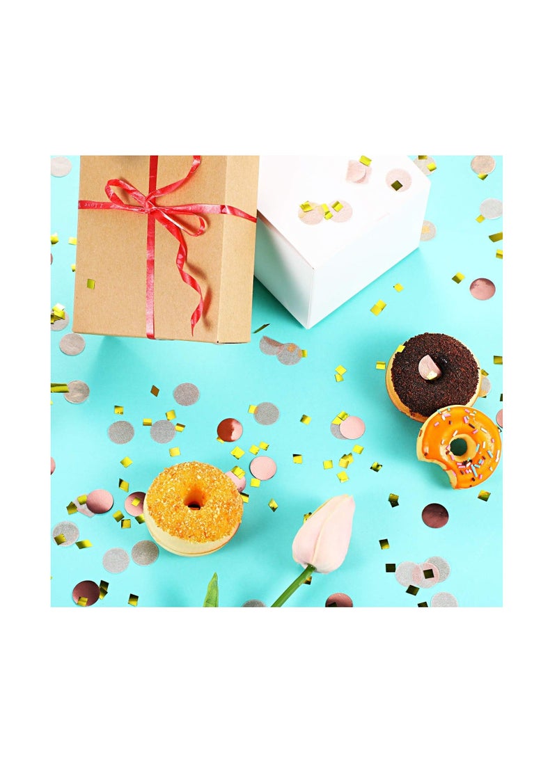 Table Confetti, Round Tissue Paper Dots Confetti Glitter Foil Sequin for Wedding Birthday Party DIY Decoration 100g, Rose Gold