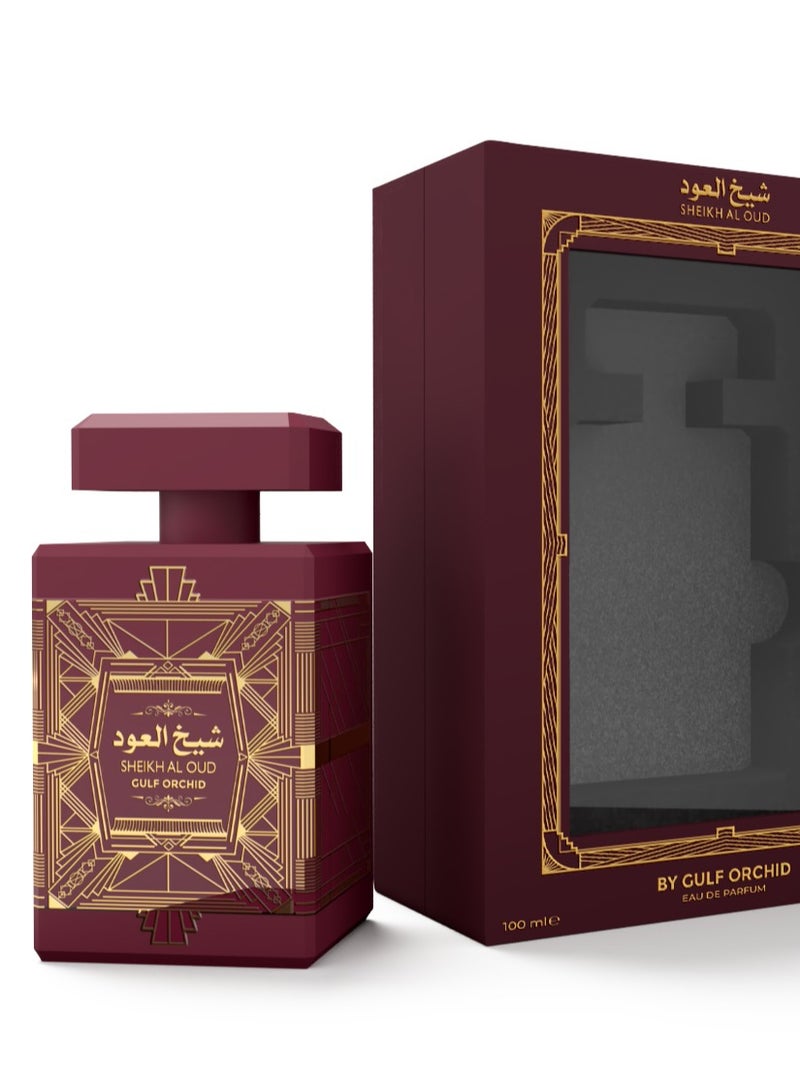 Shiekh Al Oud Red Eau De Parfum 100 mL Luxury Long lasting Perfume Fragrance By Gulf Orchid Perfume