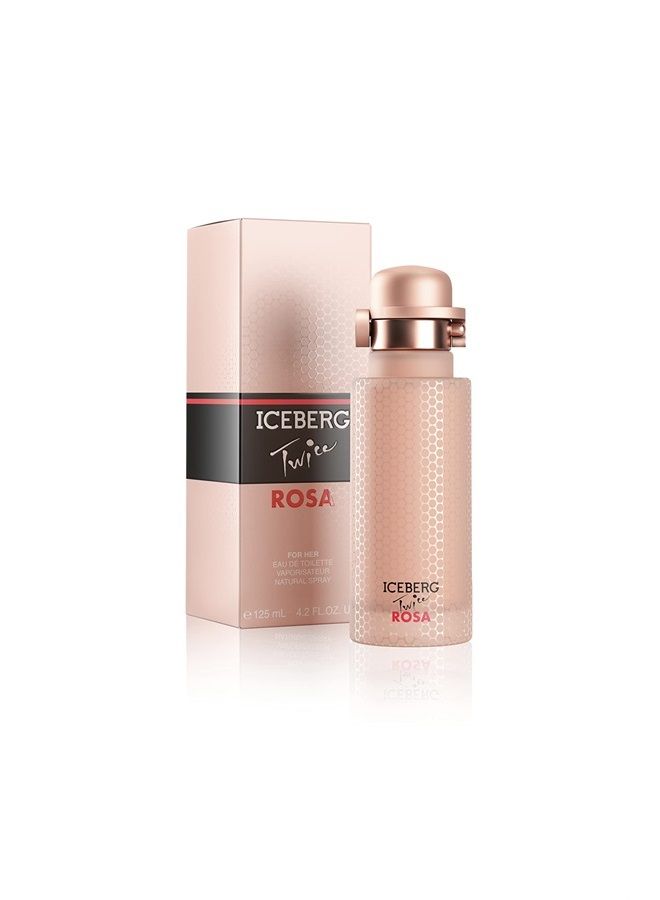 Twice ROSA - Woody Floral Musk Fragrance For The Modern Woman - Fresh And Fruity Feminine EDT Spray Perfume For Women - Sparkling Notes Of Redcurrant, Grapefruit, Jasmine, Cedarwood - 4.2 Oz