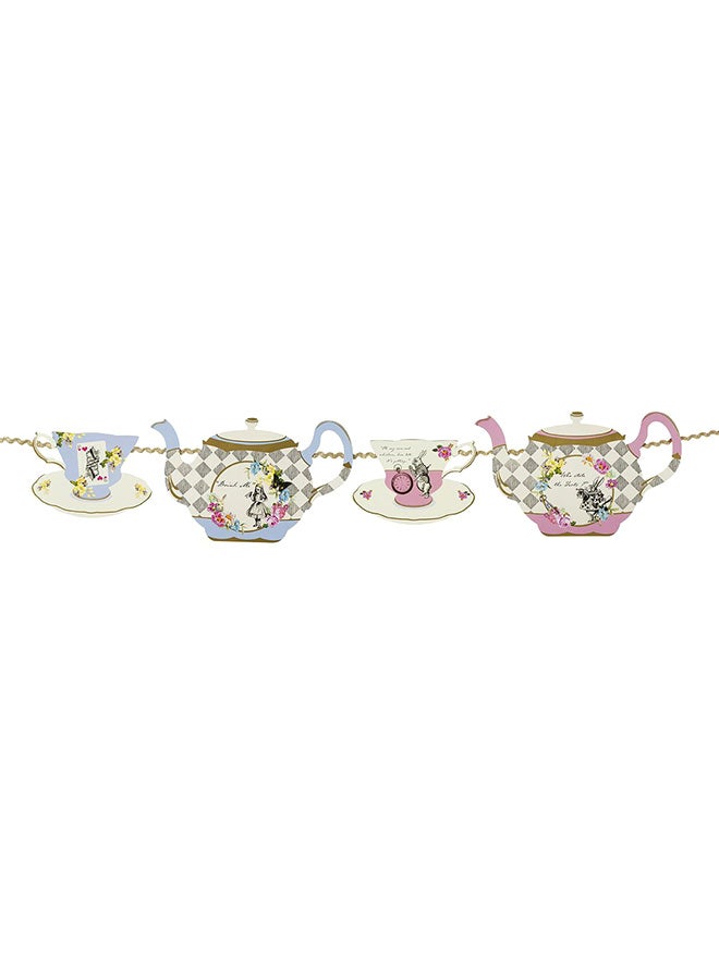 16-Piece Truly Alice Teapot Bunting Set 4meter