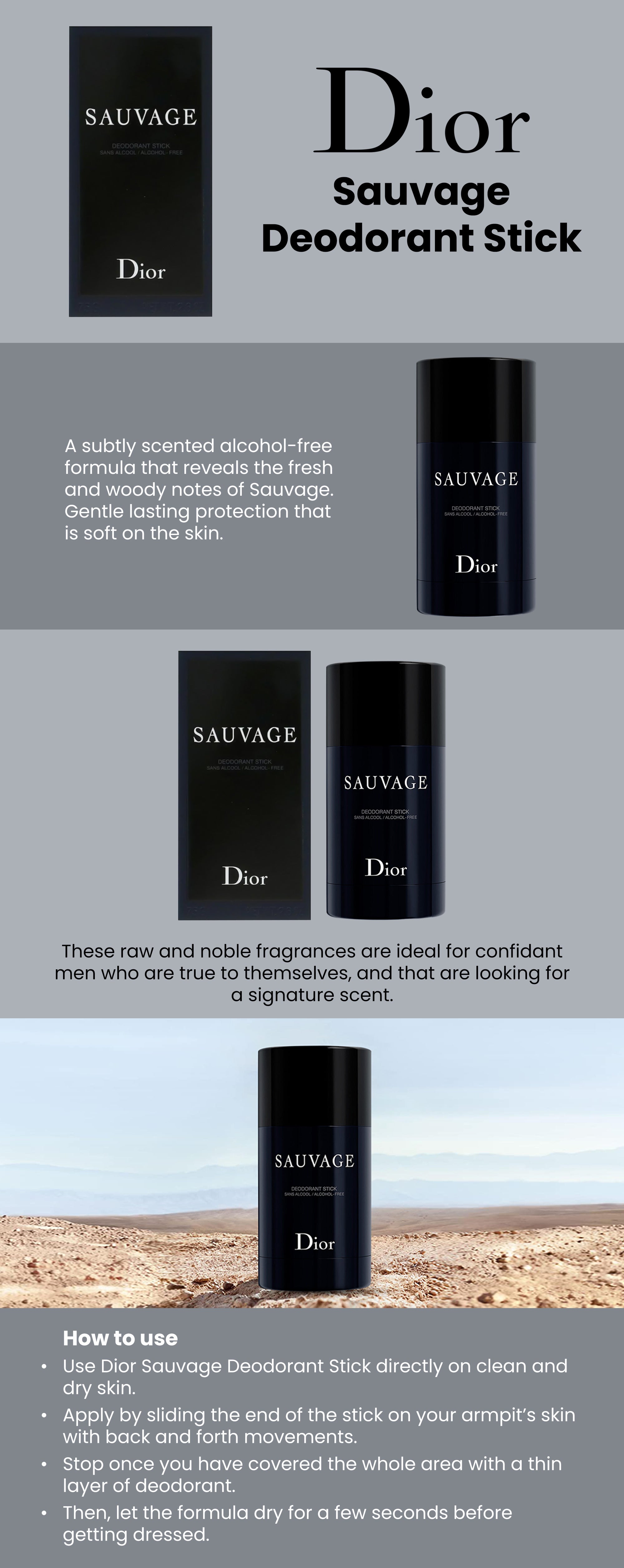 Sauvage Deodorant Stick 75grams