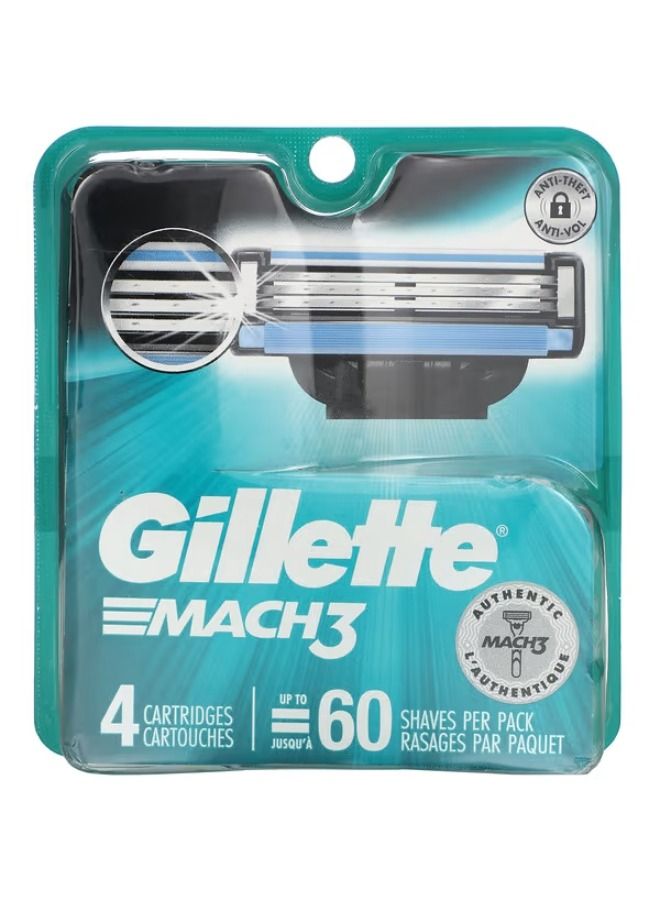 Gillette, Mach3, 4 Cartridges