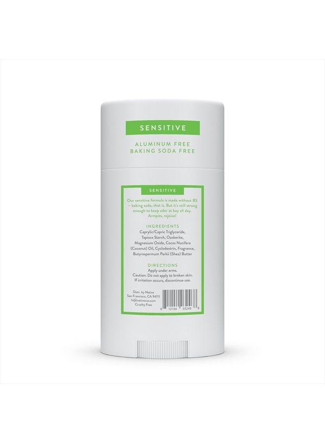 Natural Native Sensitive Deodorant for Women and Men, Aluminum/Baking Soda/ Phthalate /Talc Free, Coconut Oil and Shea Butter | Cucumber & Mint (Sensitive)