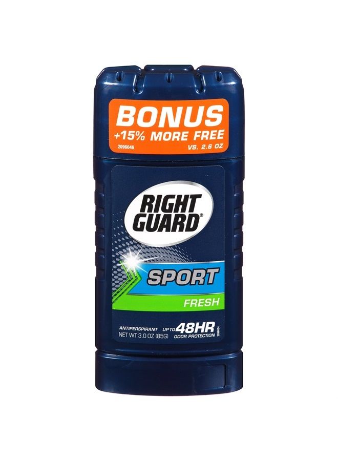 Central Sales Company Right Guard Sport Antiperspirant & Deodorant Invisible Solid, Fresh, 2.6 Oz (10017000068128)