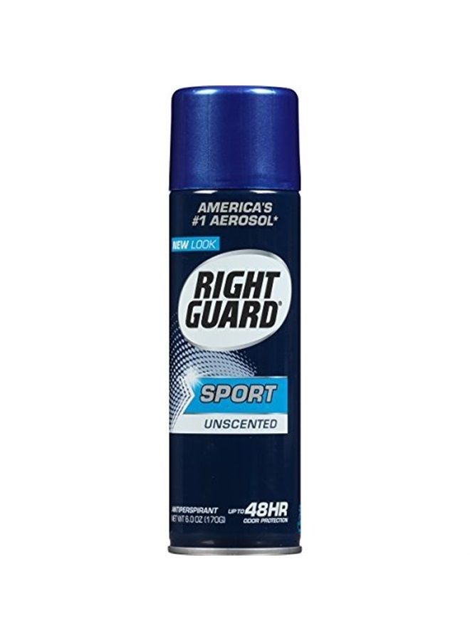 Sport Antiperspirant Deodorant Aerosol Spray, Unscented, 6 Ounce (Pack of 12)