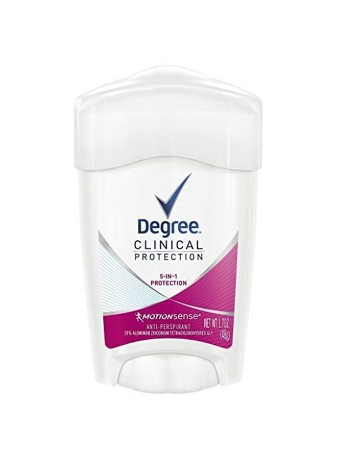 Degree Clinical Protection Antiperspirant Deodorant 72-Hour Sweat & Odor Protection 5-in-1 Antiperspirant for Women 1.7 oz