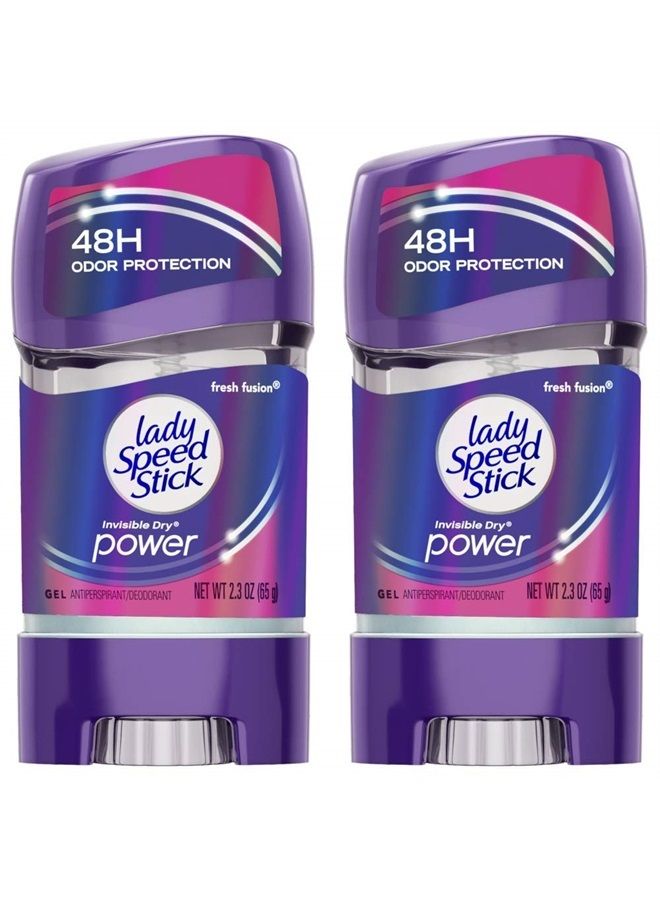 Lady Speed Stick 48HR Antiperspirant Deodorant Gel Fresh Fusion 2.30 oz (Pack of 2)