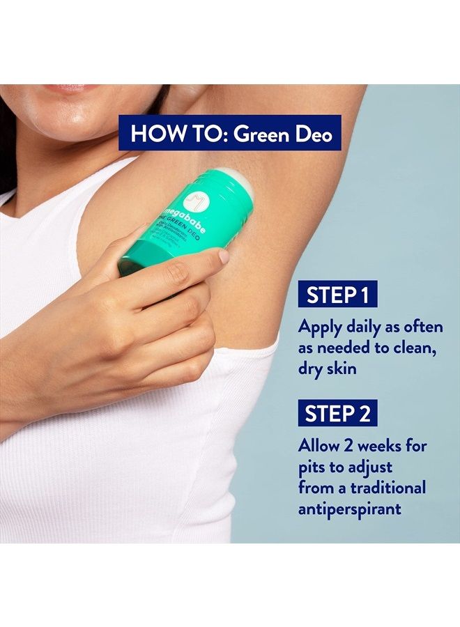 Daily Deodorant - The Green Deo with Anti-Antioxidants | Aluminum-Free, All Natural | 2.6 oz