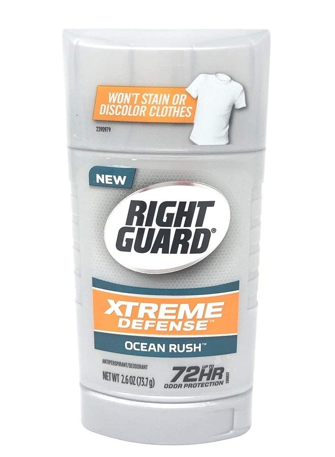 XTreme Defense Invisible Solid Antiperspirant/Deodorant, Ocean Rush, 2.6 oz (Pack of 3)