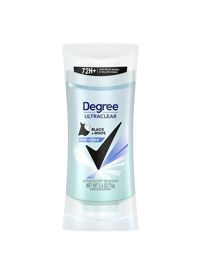 Degree Antiperspirant for Women Protects from Deodorant Stains Pure Clean Deodorant for Women 2.6 oz