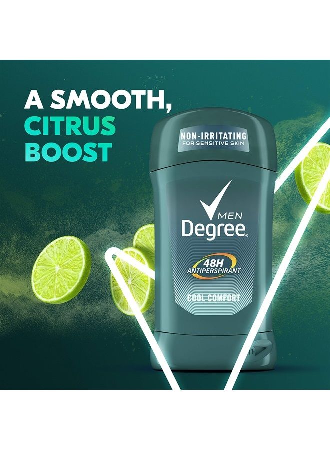 Degree Men Antiperspirant Deodorant Stick Cool Comfort 48 Hour Protection Non Irritating 2.7 oz (Packaging May Vary)