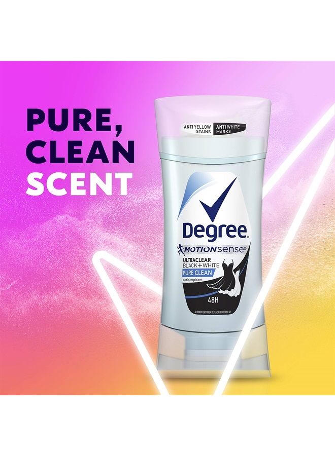 Degree UltraClear Antiperspirant for Women Protects from Deodorant Stains Pure Clean Deodorant for Women 2.6 oz