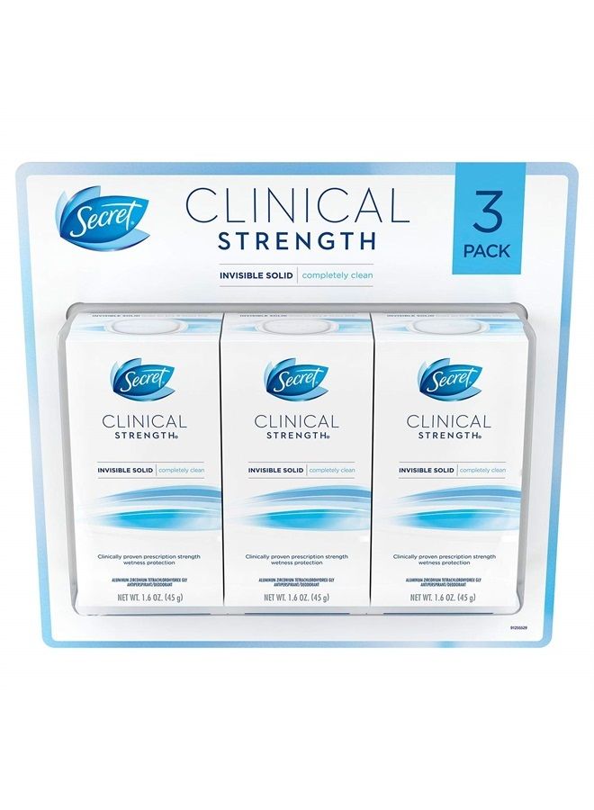 Clinical Completely Clean deodorant,1.6oz 3pack