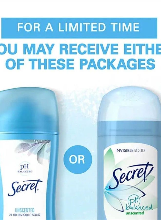Sld Inv Unscnted Size 2.6z Secret Unscented Invisible Solid Antiperspirant Deodorant