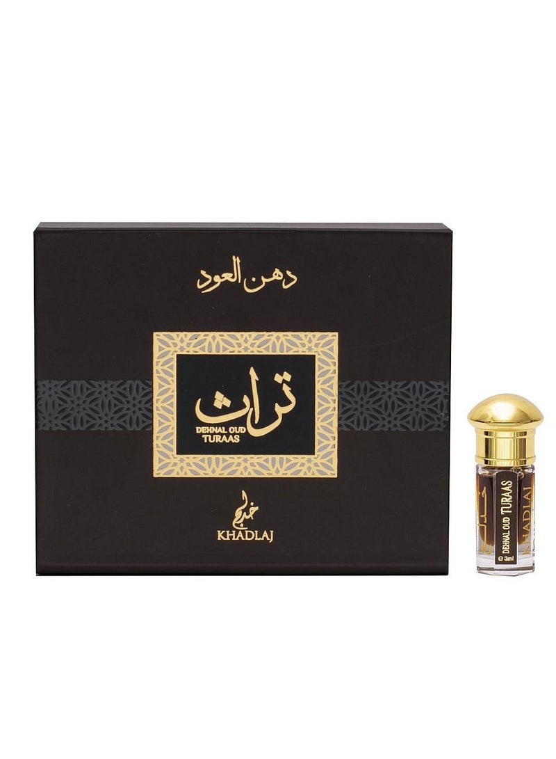 Khadlaj Dehnal Oud Turaas Concentrated Perfume Oil 3ml