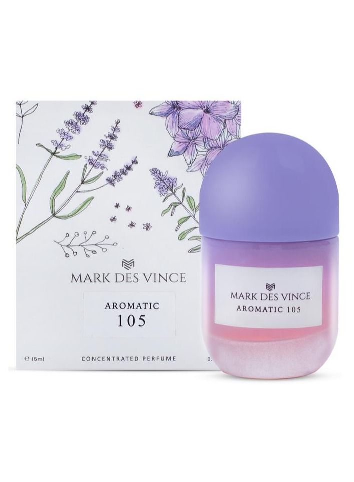 Mark Des Vince Aromatic 105 Long Lasting Concentrated Perfume For Men and Women 15ml