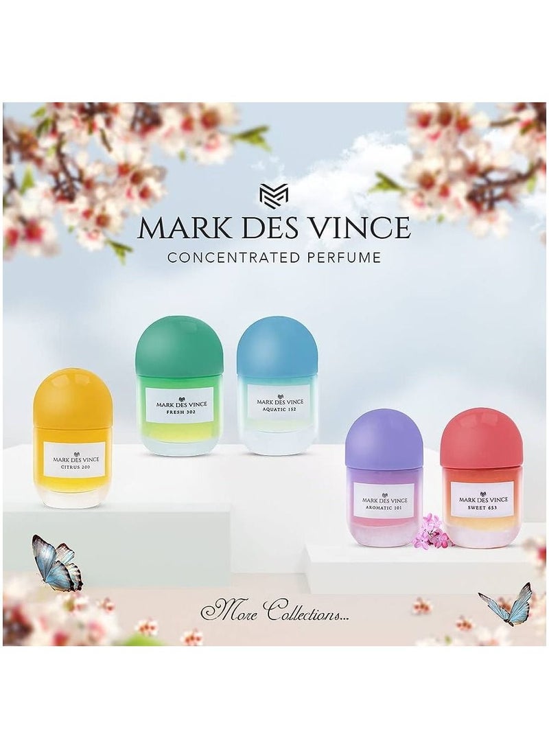 Mark Des Vince Aromatic 105 Long Lasting Concentrated Perfume For Men and Women 15ml